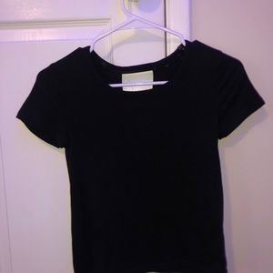 Black Open Back T-shirt